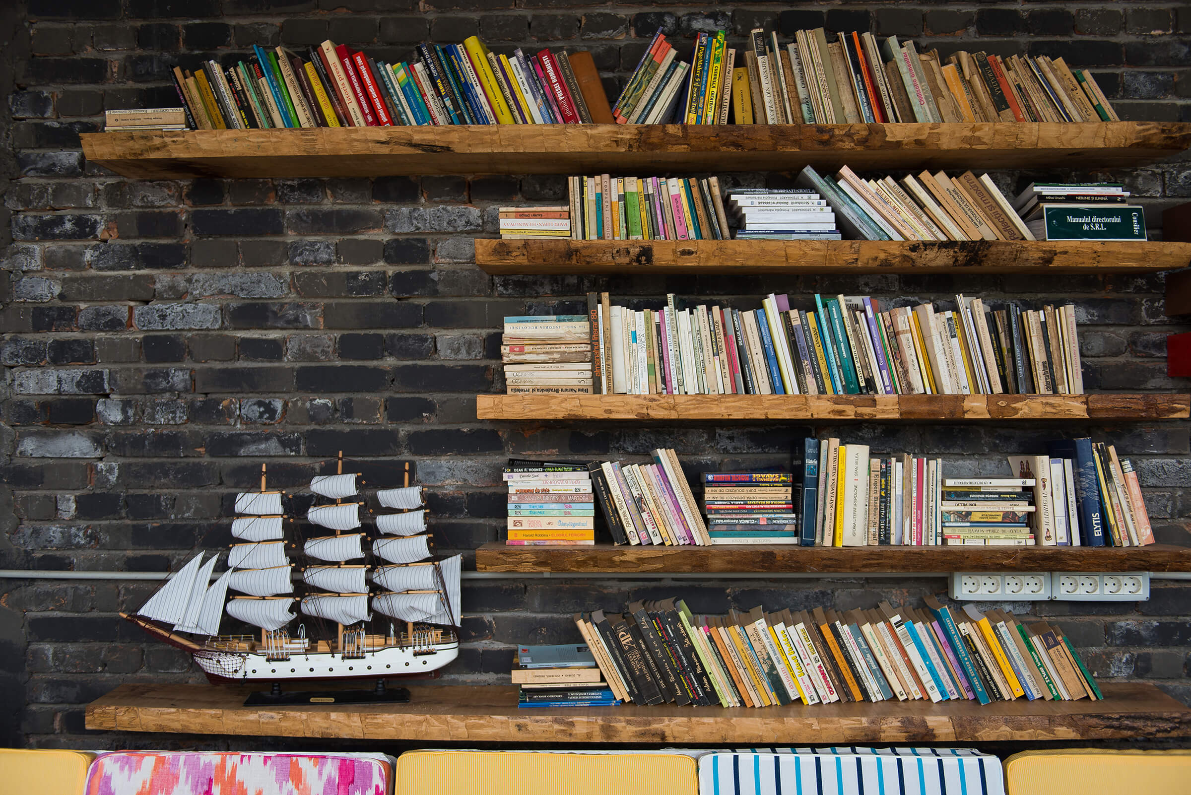 Bookshelf in camping