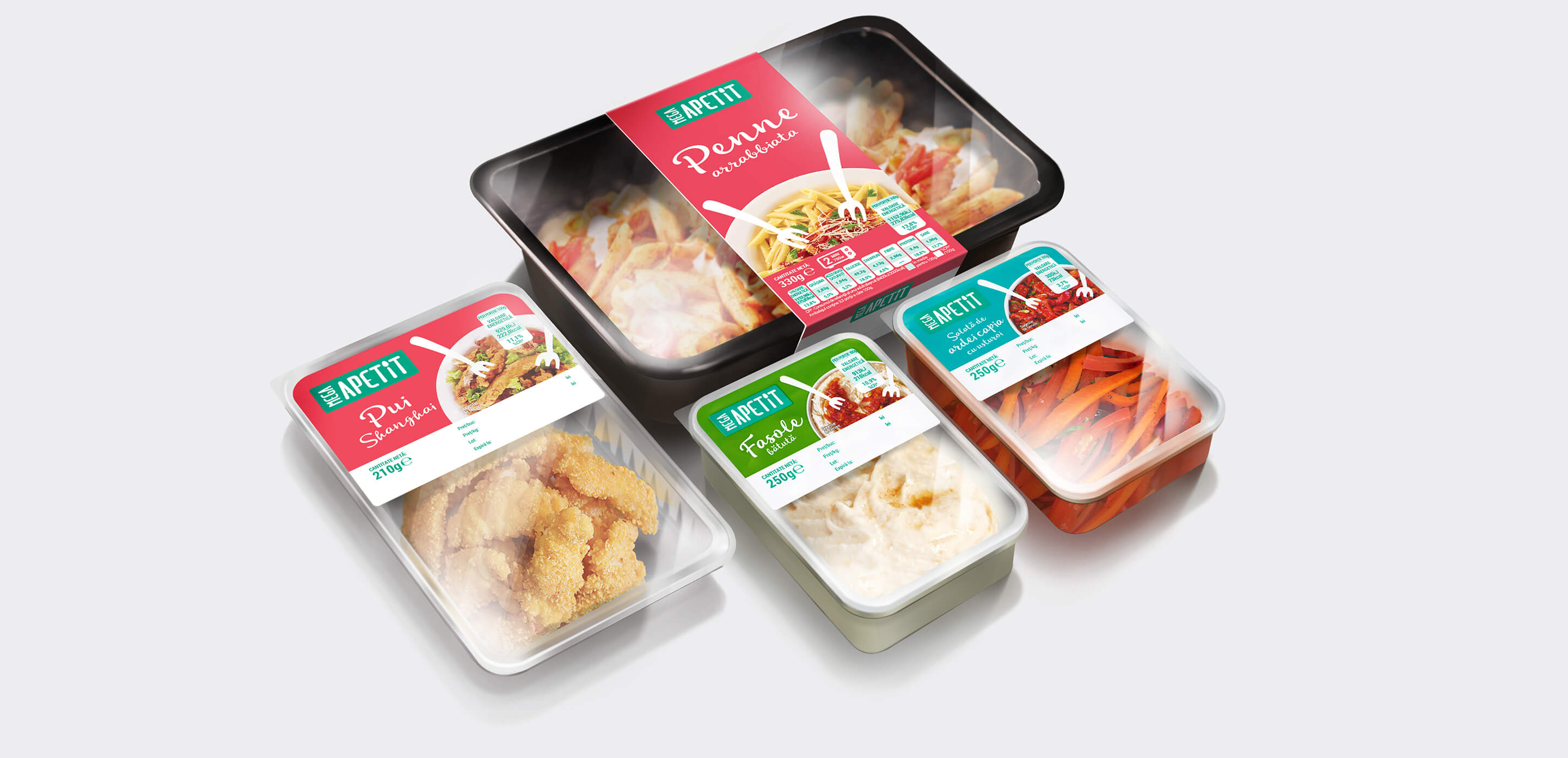 Mega Apetit ready meal packaging