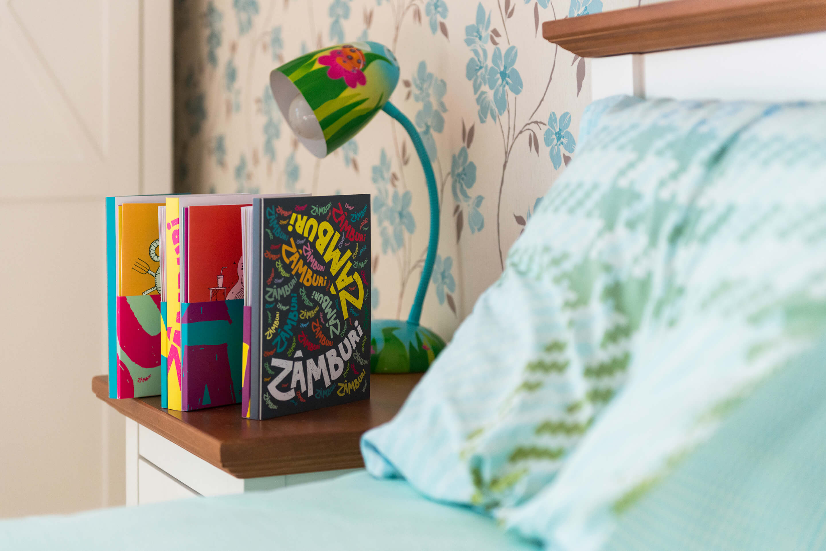 Accordion on nightstand