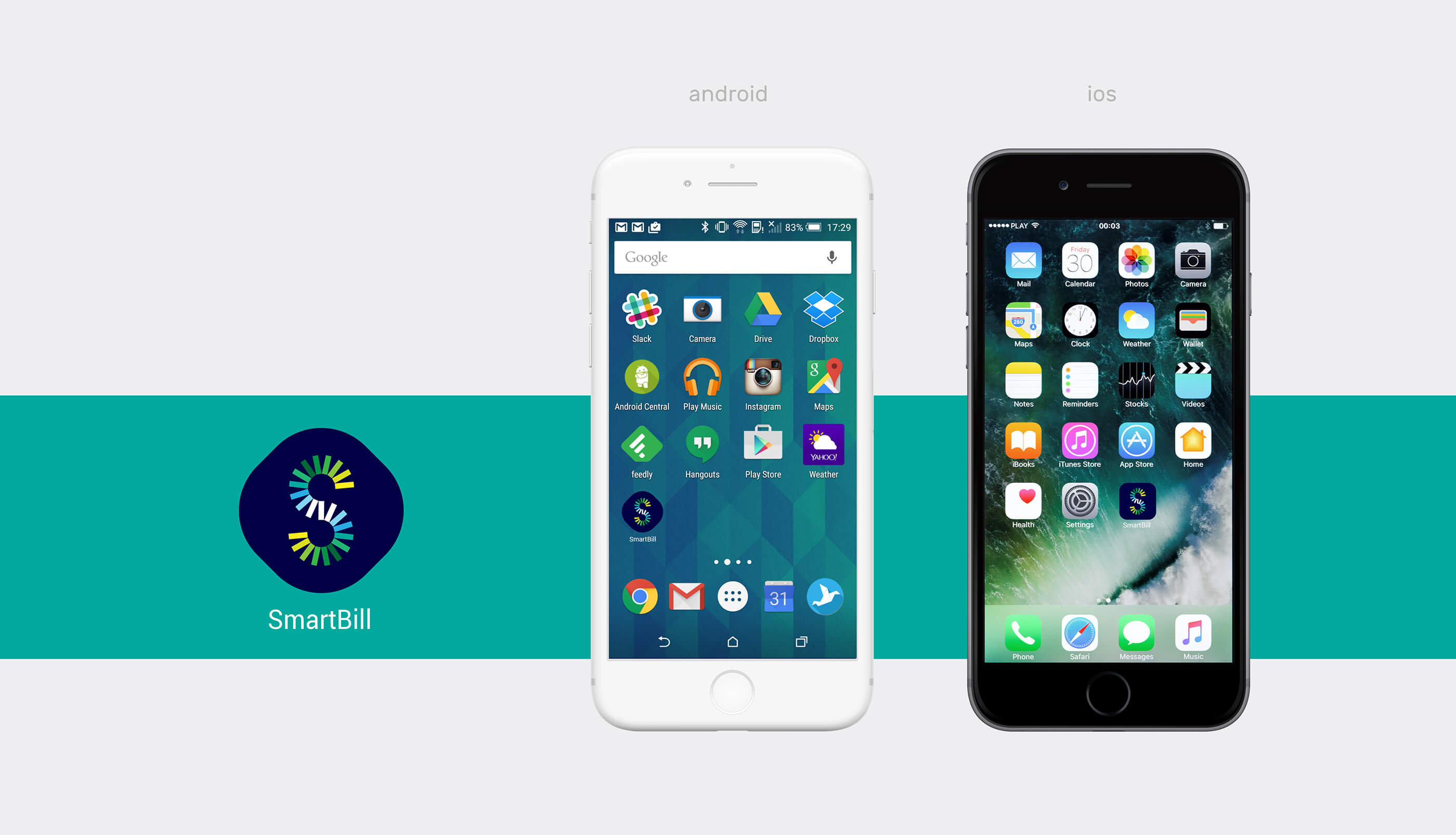 app icon simulated on Android and iOS phones