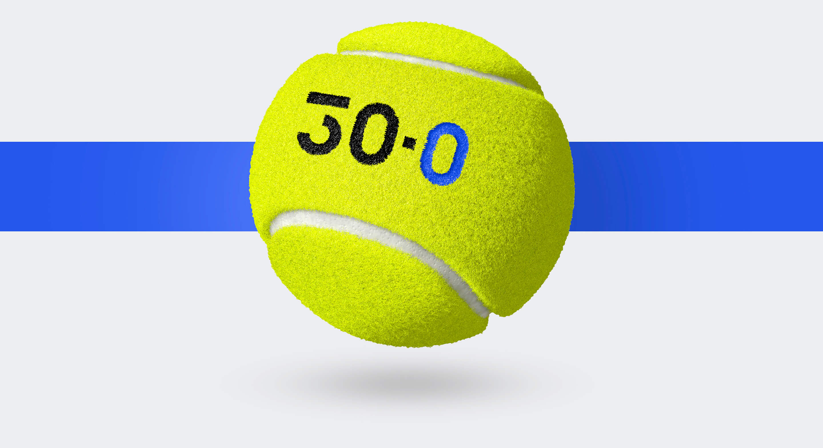branded tennis ball