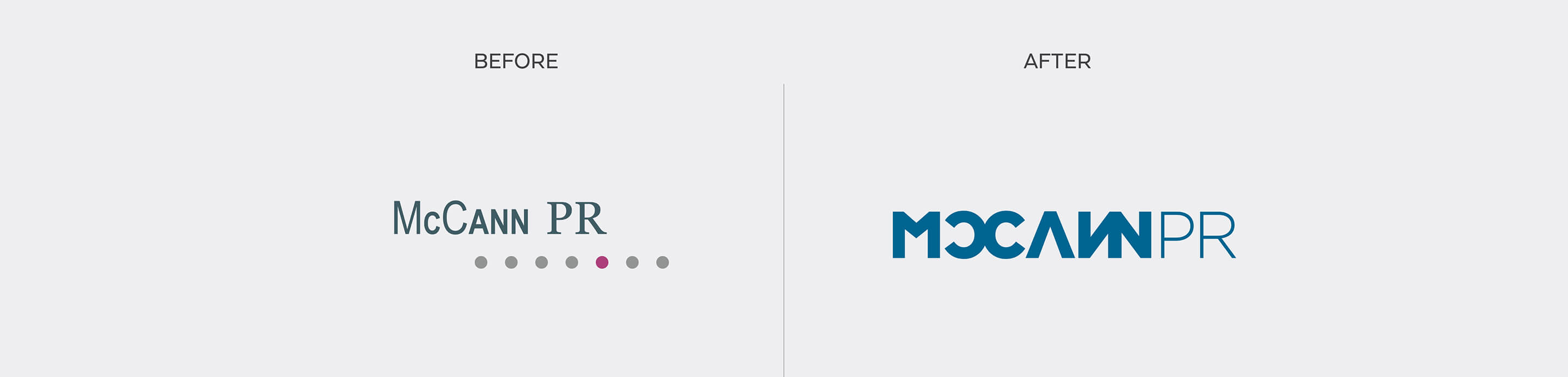 MCCANNPR logo before and after
