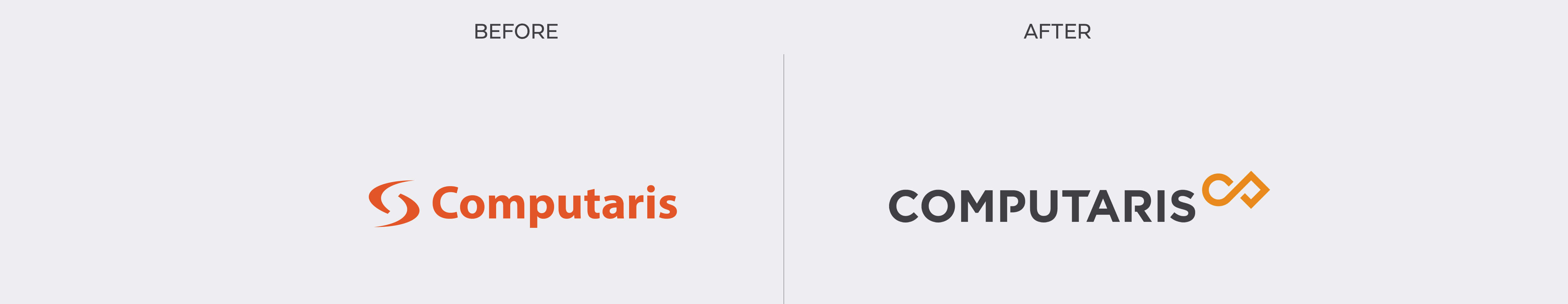 Computaris logo - before and after