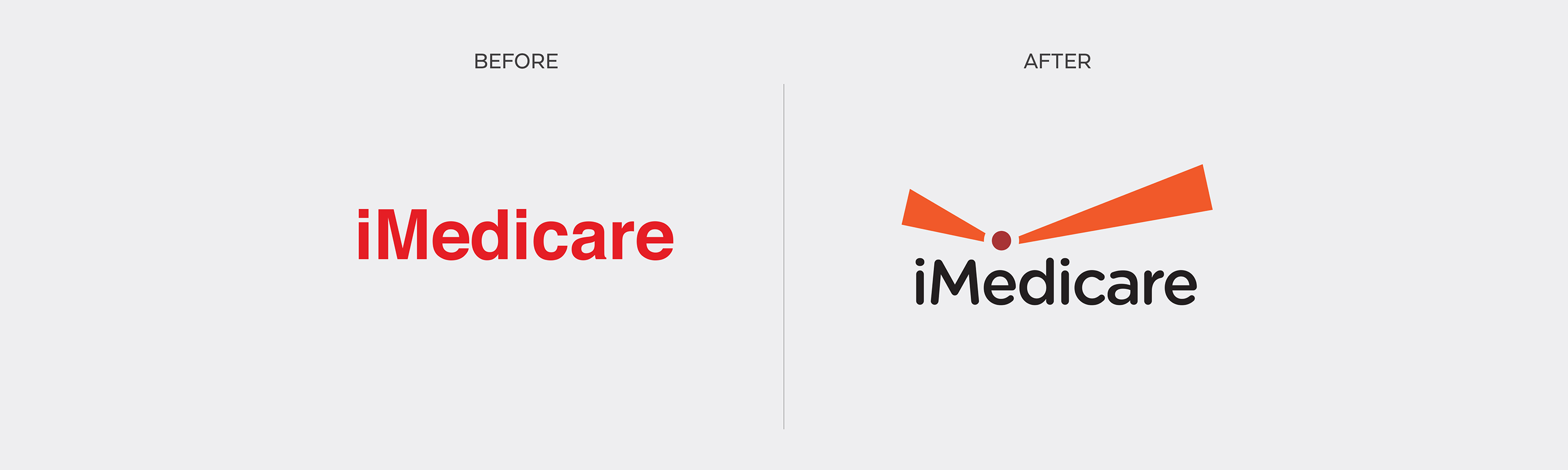 iMedicare logo before and after