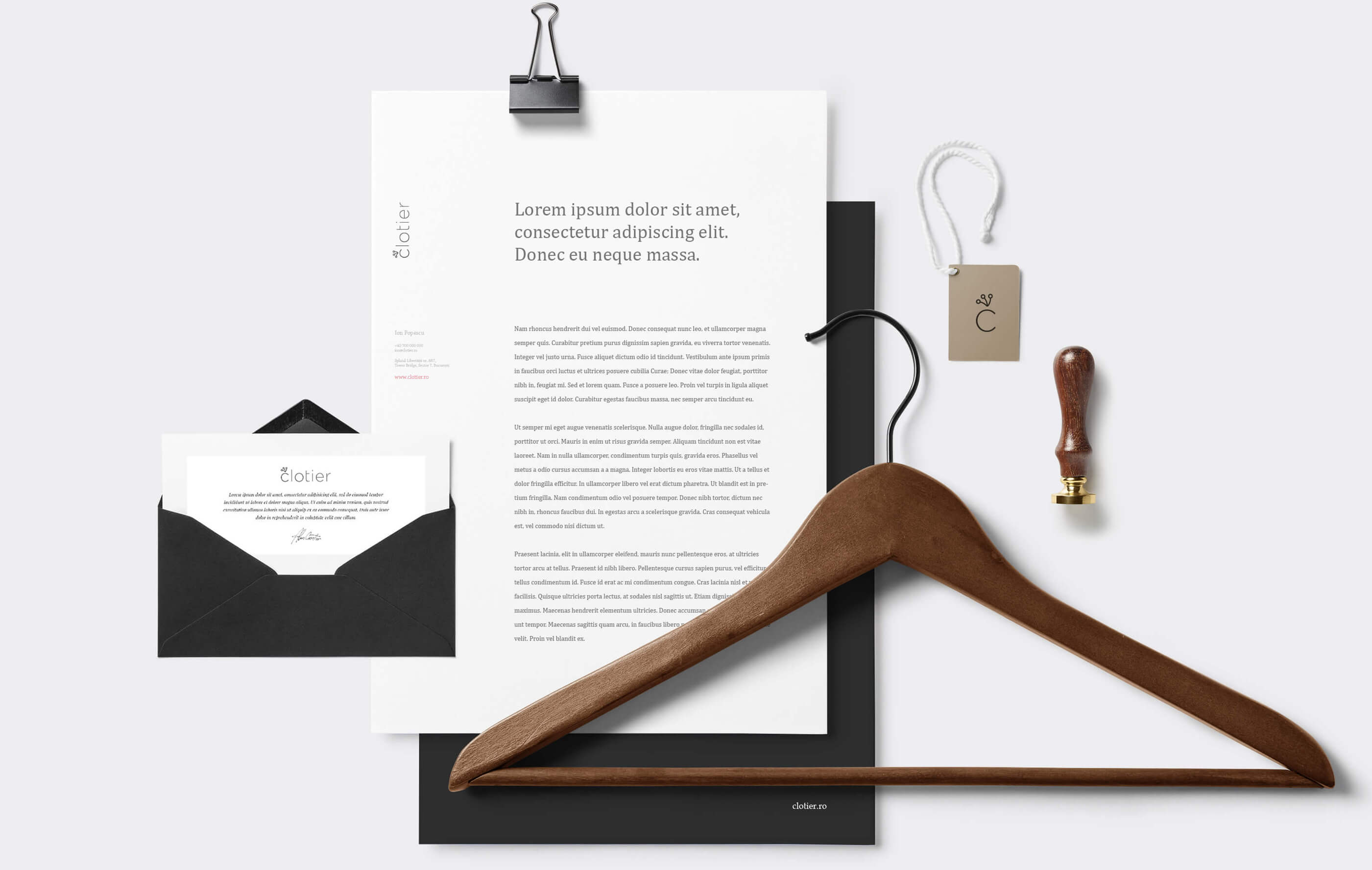 Clotier stationery