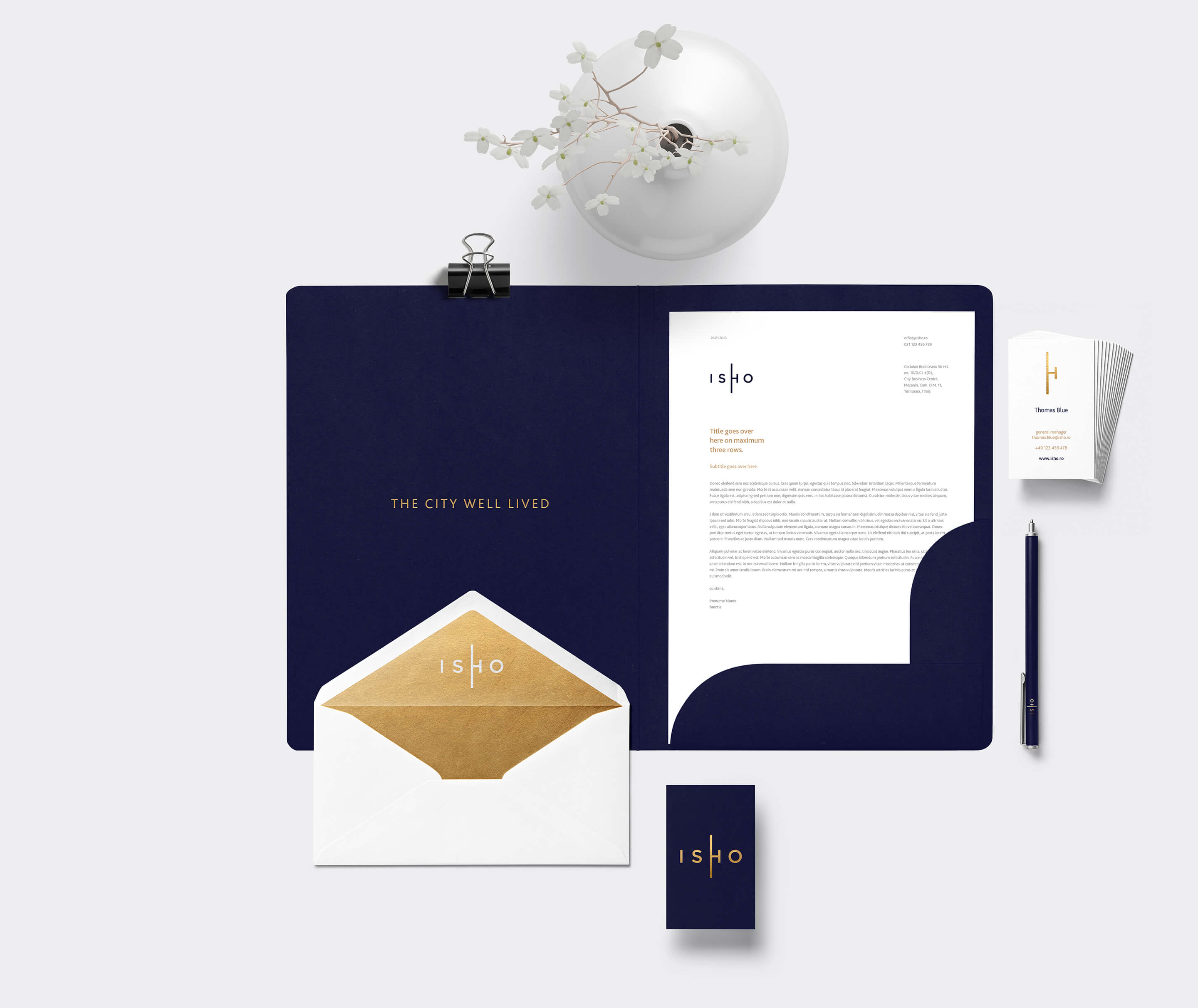 ISHO stationery