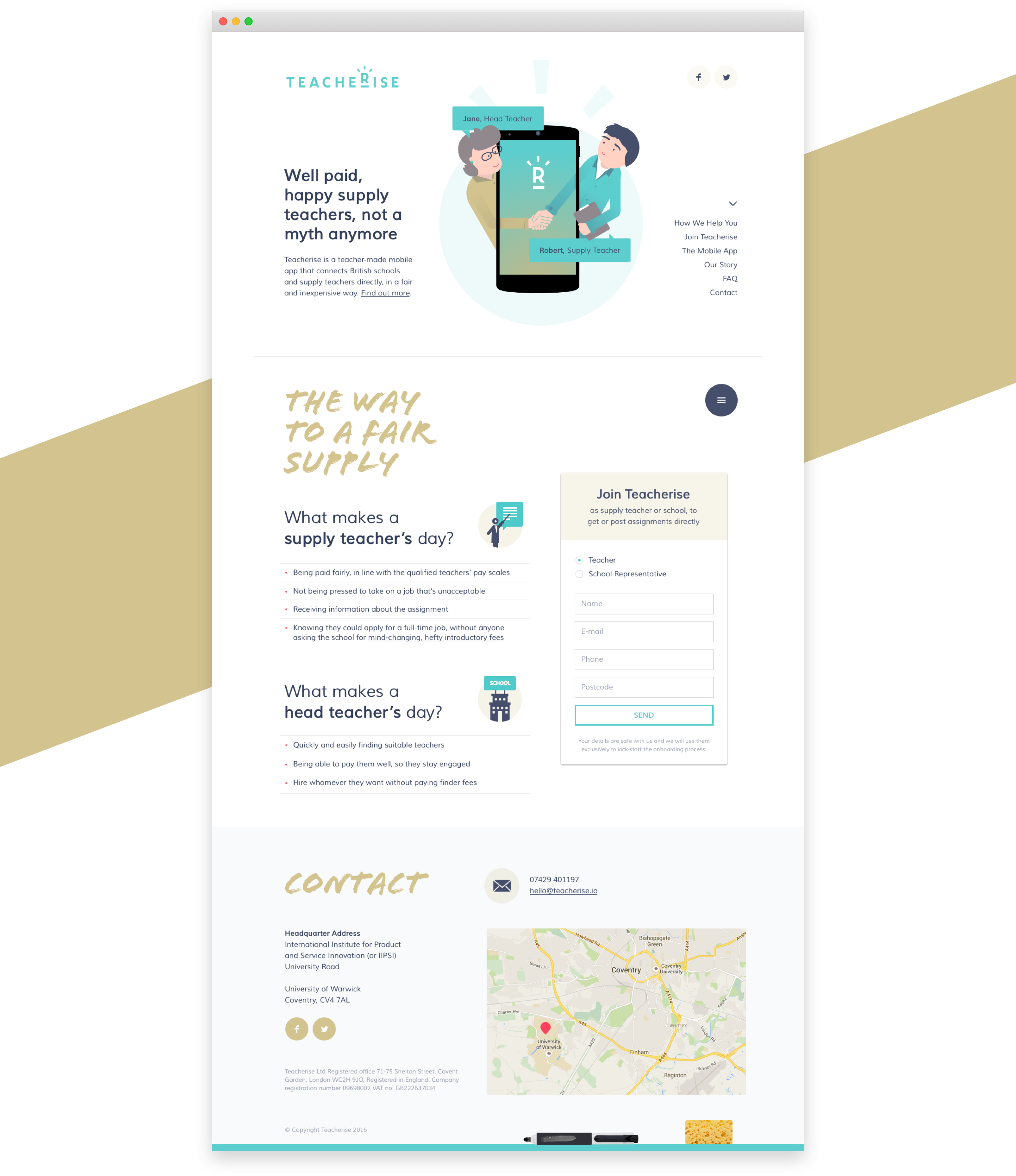 Teacherise website