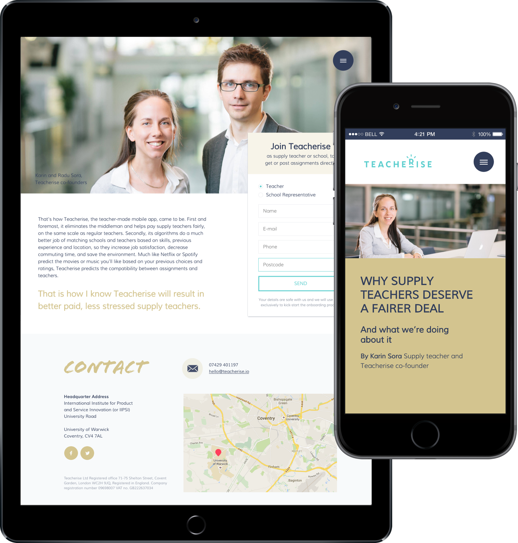 Teacherise website